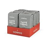 J. Hornig Kaffeebohnen Espresso, Caffè Crema Intenso, 6x1kg Vorratspackung, kräftig-schokoladiges Aroma und dunkle Röstung, für Vollautomaten, Siebträgermaschine oder Espressokocher, ganze Bohnen
