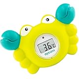 AYCORN Digitales Thermometer für Bad und Babyzimmer mit LED-Warnlampe - Badethermometer für Kinder & Baby zum Messen der Wassertemperatur - Für Jungen + Mädchen