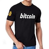 Desconocido T-Shirt mit Logo, Bitcoin, Mahga Cryptomonedas, Schwarz L
