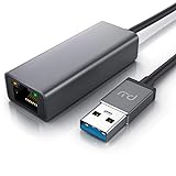CSL - Netzwerkadapter Gigabit USB 3.2 Gen.1 LAN Adapter – USB TYP A Stecker auf RJ45 Buchse - Gigabit Ethernet Buchse - Kabel 13,5 cm – bis zu 1000 Mbps/ 1000 Base-T - Alugehäuse anthrazit