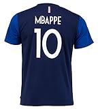 T-Shirt FFF - Kylian MBAPPE - offizielle Kollektion der französischen Fußballnationalmannschaft - Kindergröße Jungen 14 Jahre blau