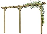 Gartenpirat Pergola aus Holz Torbogen Rankhilfe Länge 450 cm Pfosten 9x9cm