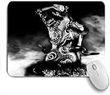 QINCO Gaming Mouse Pad Rutschfeste Gummibasis,Mädchen Yakuza Tattoo einer Schlange aus einem Clan Sinoby sitzt auf einem Stein bei Wasser Fantasie,für Computer Laptop Office Desk,240 x 200mm