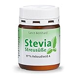 Sanct Bernhard Stevia Streusüße Pulver, Stevia-Extrakt 97% Rebaudiosid, Inhalt 50 g