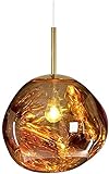 Pendelleuchte Glaskugel Moderne Kronleuchter für Lava-Glas hängende Lampe Lichter Glas Lava Unregelmäßig für Bar Küche Wohnzimmer Hängelampen Esszimmer Esstischlampe Deckenleuchte (15cm, gold)