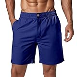 Generisch Herren Stretch Chino Shorts Slim Fit Bermuda Kurze Hose Strecken-Baumw