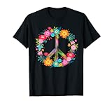 Peace Love Hippie Kostüm Tie Dye 60er 70er Jahre T-Shirt