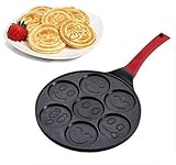 Pancake Maker Pizza Pfanne Pancake Maker Koreanische Antihaft-Küche Aluminiumlegierung Smiley Face Style Easy Grill Eier Schimmel Kochgeschirr