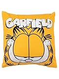 United Labels Garfield Kissen - Plüsch Dekokissen Zierkissen Kopfkissen Sitzkissen Gelb 40 x 40
