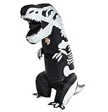 Aufblasbares Kostüm Skelett von T-Rex | Kostüm für Erwachsene | Premium-Qualität | aus strapazierfähigem Polyester – angenehm zu tragen | Aufblassystem inklusive | OriginalCup®