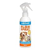 ARDAP Flohspray 250ml zur Anwendung am Tier - Bis zu 4 Wochen Schutz zur gezielten Flohbekämpfung bei Hunden & Katzen