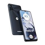 Motorola Moto e22 Smartphone (6,5'-HD+-Display, 16-MP-Kamera, 3/32 GB, 4020 mAh, Android 12), Astro Black + KFZ-Adapter [Exklusiv bei Amazon]