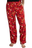 DC Comics Herren Schlafanzughose/Pyjamahose mit Comic-Aufdruck - Rot - Large