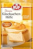 RUF Käsekuchen-Hilfe, Creme-Pulver für eine Käsekuchen-Masse, nur Milch & Quark hinzugeben, gelingt immer, glutenfrei & vegan