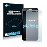 Savvies 6X Schutzfolie kompatibel mit Alcatel One Touch Pop 3 (5) Displayschutz-Folie Ultra-transparent