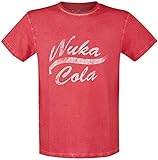 Fallout Nuka Cola Vintage Männer T-Shirt rot M 100% Baumwolle Bethesda, Fan-Merch, Gaming