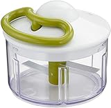 Tefal 5-Sekunden Zerkleinerer K13304 | Ohne Strom | Fassungsvermögen: 500 ml | Multizerkleinerer für Gemüse, Obst, Zwiebeln, Nüsse, Knoblauch, Babynahrung | Weiß/Grün/Transp