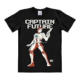 Logoshirt® Captain Future I Wizard of Science I T-Shirt Print I Damen & Herren I kurzärmlig I schwarz I Lizenziertes Originaldesign I Größe L