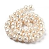 Cheriswelry 1 Strang natürliche Perlen Barock Stil Nuggets Süßwasser-Zuchtperlen Spacer für Hochzeit Schmuck Halskette Armband Herstellung ca. 46 Stück