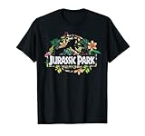 Jurassic Park Floral Tropical T-Rex Fossil Logo T-S
