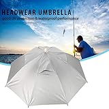 03 Kopf Regenschirm, Unbrella Hut Regenschirm Hüte Regenschirm Hut Haltbar für Fisch Nubrella Regenschirm für Outdoor Wearable Umbrella
