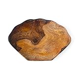 Rainforest Bowls Clam Teller aus Akazienholz, handgefertigt, Ozean-inspiriert, elegant, rustikal, natürlich, nachhaltig, dekorative Servierplatte, umweltfreundliches Küchengeschenk