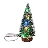 Myspace 2019 Dekoration für Christmas Weihnachtsdekorations-Tischplattendekorationsanzeige mit LED beleuchtet die Kiefernnadeln, die Mini Christmas Tree Abwischen