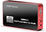 DIGITNOW! 4K Plus Video Capture Card, USB3.0 HDMI Game Capture, 4K60 HDR Capture Ultra-Low Latency, No-Lag Passthrough YouTube OBS for Streaming Record PS4/PS5 Xbox Switch