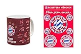 F.C. Bayern München SET (Tasse m. Unterschriften + Aufkleberkarte)