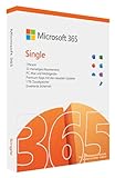Microsoft 365 Single | 1 Nutzer | Mehrere PCs/Macs, Tablets und mobile Geräte | 1 Jahresabonnement | Box