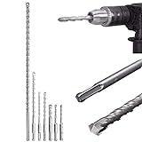 7 stücke 6-12mm SDS Plus Schaft Elektrische Hammer Bohrer Set Hartmetall Tipp Mauerwerk Beton Ziegel Bohrer