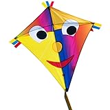 CIM Kinder-Drachen - Happy Eddy Joker - Einleiner Flugdrachen für Kinder ab 3 Jahren - 65x72cm - inkl. 80m Drachenschnur und Schleifenschwanz