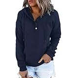 Kapuzenjacke Kordelzug Sweatjacke Lose Freizeit Hoody Pullover Damen Kapuzenpullover Mit Taschen Ockerer Pullover Jacke Mit Kapuze Sweatshirt Pulli Lang