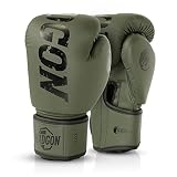 MADGON Premium Boxhandschuhe aus bestem Material für Lange Haltbarkeit, Männer und Frauen Kickboxhandschuhe für Kampfsport, MMA, Sparring, Muay Thai und Boxen 10 12 14 16 oz inkl B