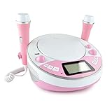X4-TECH Bobby Joey JamBox - Kinder CD Player mit USB Bluetooth MP3 Sticker rosa