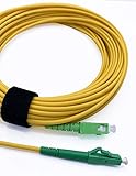 Elfcam® - LWL Glasfaser-Kabel SC/APC auf LC/APC Stecker, Simplex 9/125μm Patchkabel, Lichtwellenleiter LSZH, 10 Meter