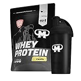 1kg Mammut Whey Protein Eiweißshake - Set inkl. Protein Shaker, Riegel, Powderbank oder Tasse (Vanilla, Gratis Mammut Shaker)