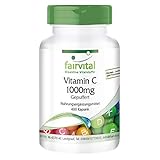 Gepuffertes Vitamin C 1000mg hochdosiert - 400 Kapseln - VEGAN - magenfreundlich - Calciumascorbat