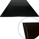 Euro Tische Glasplatte für Kaminofen - Glasscheibe mit 6mm ESG Sicherheitsglas - perfekt geeignet als Funkenschutzplatte - Verschiedene Größen (80x60cm, Schwarz)