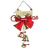 Rote Weihnachtsglocken, Weihnachtstürhänger mit Glöckchen für Weihnachtsbaum, Dekoration für Weihnachten, Urlaub, Partyzubehör