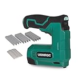 VONROC Akku Tacker & Nagelpistole - 2in1 Tacker für Holz, 4V Akku Nagler - Inkl. 900 Tackerklammern, 300 Nägel, 30 Schuss pro M