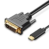 Upgrow Kabel USB Typ C-auf DVI, 4K bei 30 Hz, Thunderbolt-auf-DVI-Kabel, 1,8 m, USB-Typ-C-auf-DVI-Buchse, unterstützt MacBook Pro 2017–2020, Surface Book 2, Dell XPS 13, Galaxy S10
