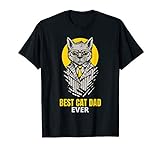 Herren Best Cat Dad Ever Katzen Papa Vatertag Geburtstag Geschenk T-Shirt