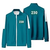 Bluecoolly 𝙎𝙦𝙪ἰ𝙙 𝑮𝙖𝙢𝐞 Kostüm,𝙎𝙦𝙪ἰ𝙙 𝑮𝙖𝙢𝐞 Staffel 2 Costume Merch Unisex,Cosplay Anzug,Sweatshirt und Hose #007 456 333 222,Cosplay Karneval Zubehör Maskerade Party R