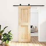 Haus & Garten Schiebetür mit Beschlägen Set 70x210 cm Massivholz Kiefer Möbel W