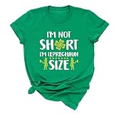 lässig Grass Patten Kurzarm T-Shirt Tops Schöne Klamotten (Army Green, L)