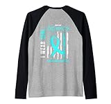 I Wear Teal For My Patients Ovarian Cancer Awareness Flagge Raglan
