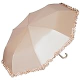 VON LILIENFELD Regenschirm Taschenschirm Damen Hochzeit Braut Rüschen Elena Bronze metallic