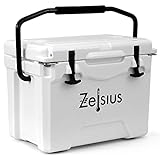 Zelsius Kühlbox 25 Liter | Coolbox | Tragbare Cooling Box ideal für Auto Camping Urlaub Angeln Freizeit Outdoor | Thermobox für Warm und Kalt (Weiss)