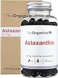 NEU: TheOrganical® Astaxanthin 12 mg (+ Vitamin E) | 100 hochdosierte Kapseln | Hergestellt in Hamburg | Laborgeprüft | 100% natürlich | Ohne Zusätze | Volle Wirkung | Astaxanthin hochdosiert |